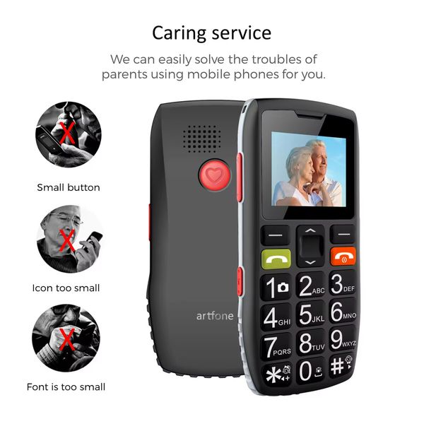 4G VoLTE One Click Unlock Senior Flip Phone Dual SIM Large Screen Big Button SOS Pocket Flashlight Loud Volume