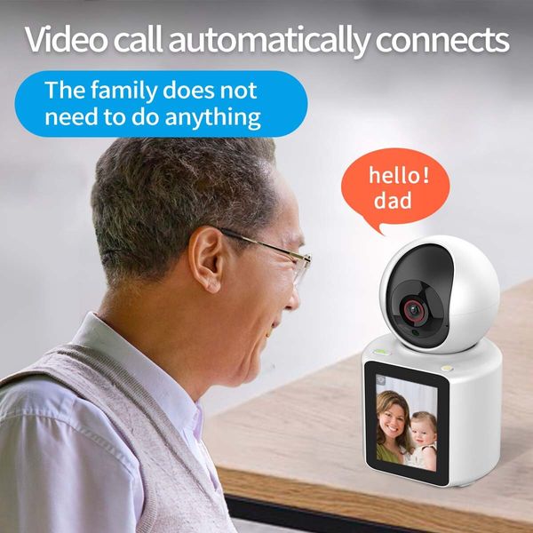 1080P HD Indoor Security WiFi Camera,2 in 1 Baby Call Display Two-Way Talk Camera Night Vision Surveillance Camera for Home with Time (2.4G WiFi Camera)