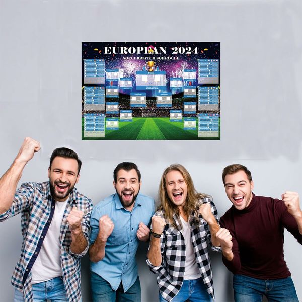 EURO 2024 Wall Chart,EURO 2024 Decorations,EUROS 2024 Wall Chart - A2 Size,EURO 2024 Fixtures Poster,Great EURO 2024 gifts for Family,Friends,Children