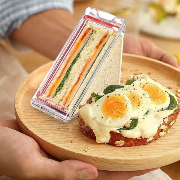 Sandwich Container Reusable Detachable Easy Clean Leak Proof Food Storage Portable Lunch Box BPA Free Eco-Friendly Snack Carrier Picnic Travel