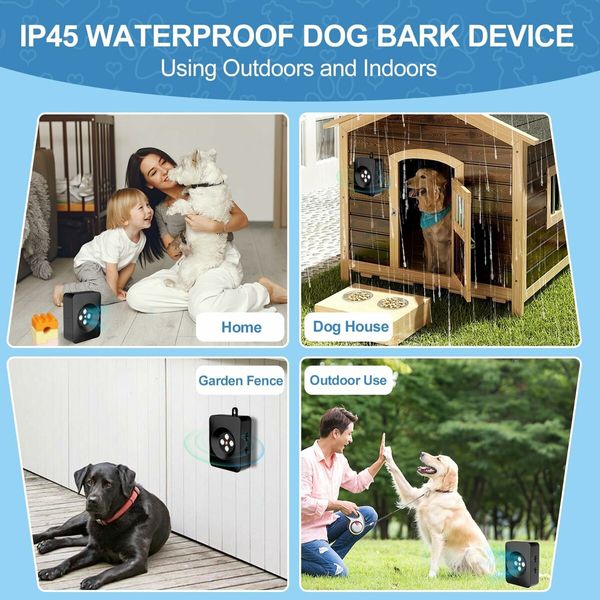 Anti Bark Device for Dogs Indoor and Outdoor, Ultrasonic Dog Bark Control Deterrent Devices