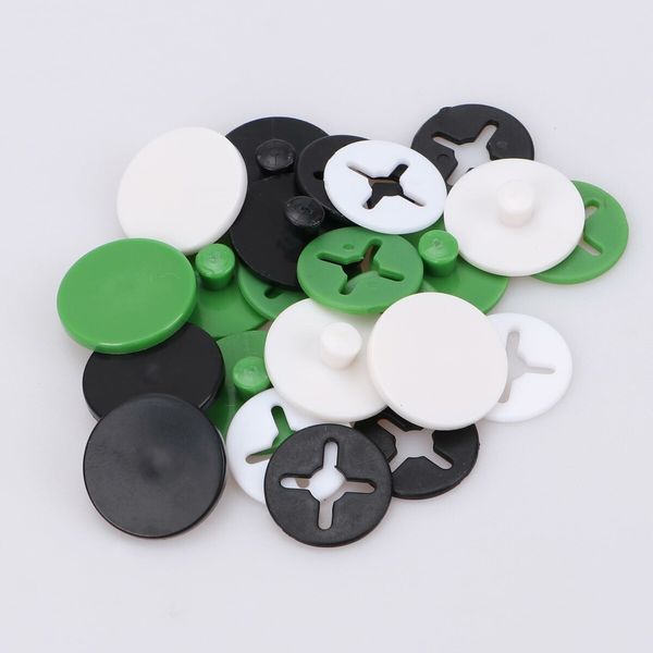 Running Bib Clips 12Pcs Race Bib Holder Running Bib Clip Running Bib Fixing Clips Running Bib Buckles for Runners Marathon,Skating,Track and Field (Green,Black,White)