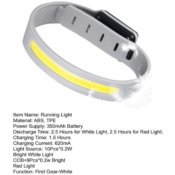 Night Walking Lights USB Rechargeable Running Lamps Silicone Dual-Use Arm Flashing Light Equipment For Walking Jogging Camping