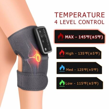 Heated Shoulder Knee Pad, 2 Pack, Massage Heated Knee Pad with 3 Heat Modes and 3 Vibration Modes, Heating Knee Pads, Gift for Family