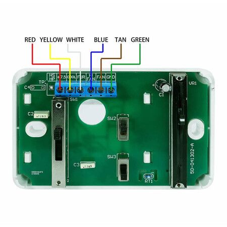 RV Analog Thermostat 3106995.032 Replacement for Dometic, Cool Only/Furnace  Camper White