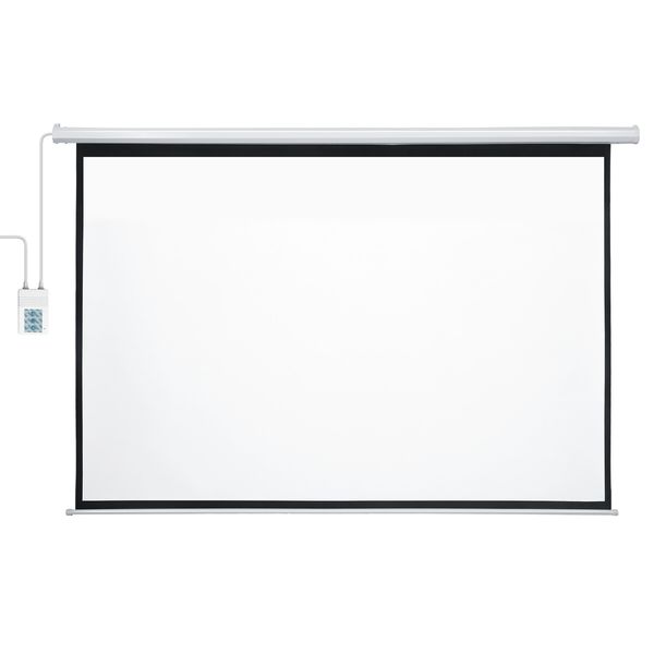 120 Inch Projector Screen Large Motorised Electric Ceiling Wall Mounted Roll Up Down Projection Home Movie Cinema Theatre