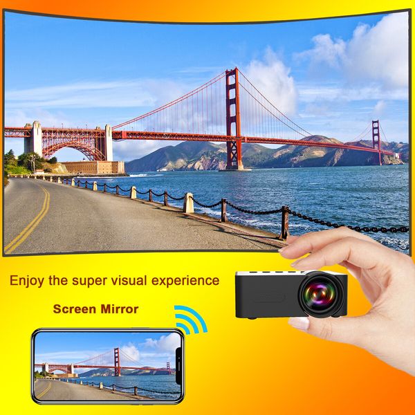 YT100 Home Miniature Portable Mini Projector Hd Home Wireless Small Mobile Phone Projection