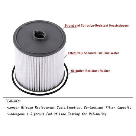 68436631AA Fuel Filter Compatible with 2019-2024 Ram 2500 3500 4500 5500 6.7L Diesel Engine Ram 1500 3.0L V6 Eco Diesel Frame Chassis Mounted 2020-2024 Jeep Wrangler/Gladiator 3.0L V6 Diesel #PF46152