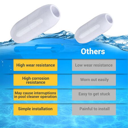 2Pcs Premium D10 Pool Cleaner Feed Hose Float, Exact Fit For Zodiac Polaris Pool Cleaners 180, 280, 380, 3900