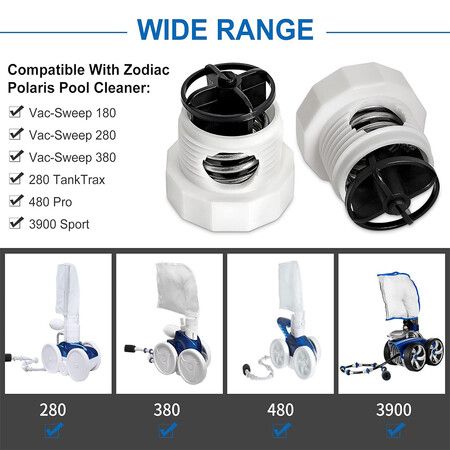 9-100-9002 Pressure Relief Valve Replacement for Polaris Pool Cleaner 180, 280, 380, 280 TankTrax, 480 Pro, 3900 Sport Pressure Side Pool Sweeper, 2 Pcs