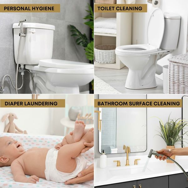 Bidet Sprayer for Toilet Handheld Toilet Bathroom Sprayer Kit Cloth Diaper Sprayer Set 304 Stainless Steel