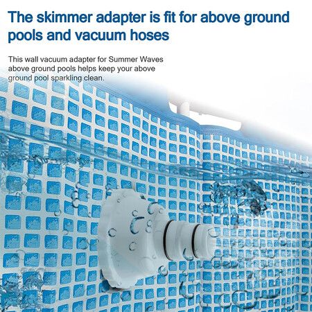 Vacuum Adapter RP/RX Skimmer Attachment Replacement for Summer Waves, Fit for 1.5 inch and 1.2 inch Hose Connection Compatible with Summer Waves Above Ground Pools, Pool RX Accessories for Above Ground Pool