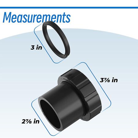 SPX3200UNKIT Pump Union Connection Kit Compatible with Hayward Tristar, Northstar, EcoStar Pumps, SwimClear Cartridge Filter and Universal H-Series Low Nox Heater 2 Pcs