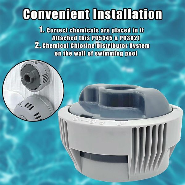 P05345 P03821 Chemical Pool Chlorine Dispenser Replacement for Coleman Saluspa Lay Z Spa Chemical Dispenser, for Hot Tub Spas Chemical Chlorine Dispenser System