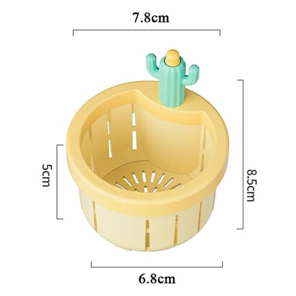 Kitchen Sink Drain Strainer Press Automatic Dumping Basket Sink Filter (Yellow- 3PCS)