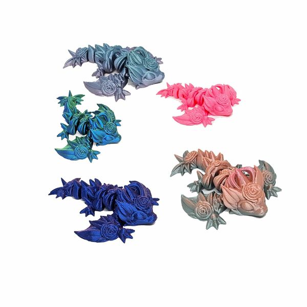 13cm 3D printed DragonArticulated Crystal Dragon Activity Dragon Eggs with Dragon Eggs Candy Pink