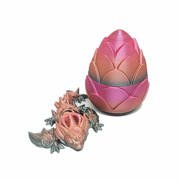 13cm 3D printed DragonArticulated Crystal Dragon Activity Dragon Eggs with Dragon Eggs Candy Pink