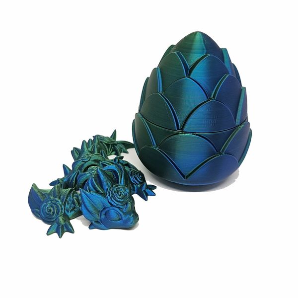 13cm 3D printed DragonArticulated Crystal Dragon Activity Dragon Eggs with Dragon Eggs Candy Pink