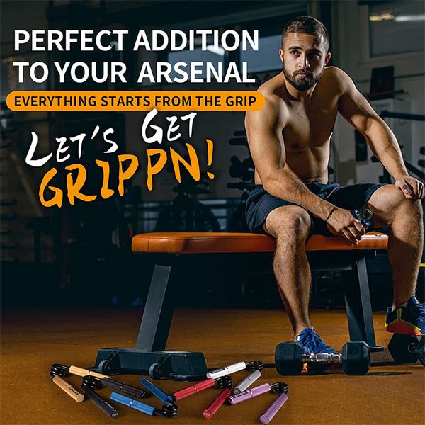 Grip Strength Trainer Set,50-300LB,Wrist Forearm Strengthener,Metal No Slip,Hand Grip Gripper Strengthener,Hand Workout Squeezer Grip Strength (6 Pack)