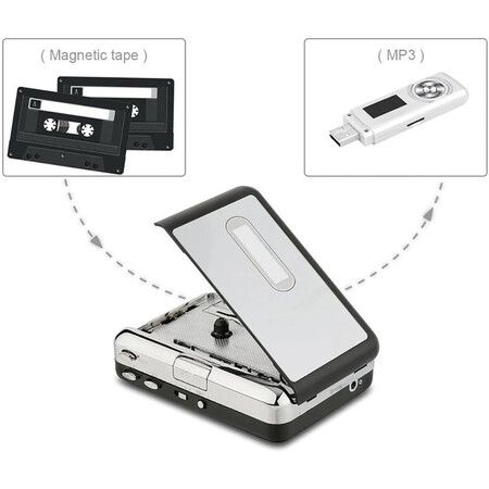 Cassette Tape Player Record to MP3 Digital Converter,USB Cassette Capture,Save to USB Flash Drive Directly,Personal Walkman