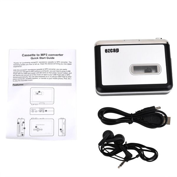 Cassette Tape Player Record to MP3 Digital Converter,USB Cassette Capture,Save to USB Flash Drive Directly,Personal Walkman