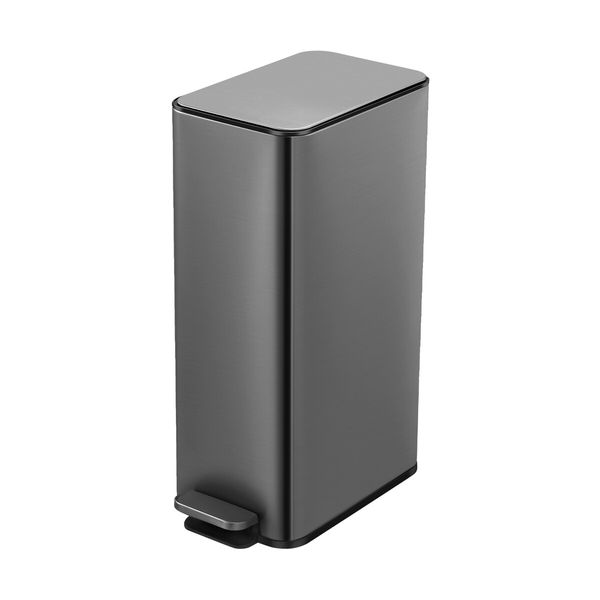 20L Small Trash Can Rubbish Bin Pedal Step Waste Recycling Garbage Stainless Steel Slim Trashcan Bathroom Kitchen Office