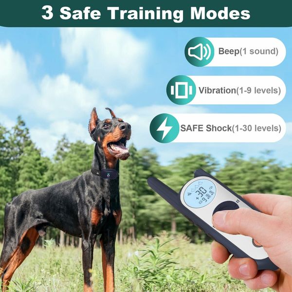 Dog Fence System Covers 1050m Wireless Fence Remote distance1800M Dog Collar Fence System Training Collar  3 Training Modes dogs Pets  1 Reciever