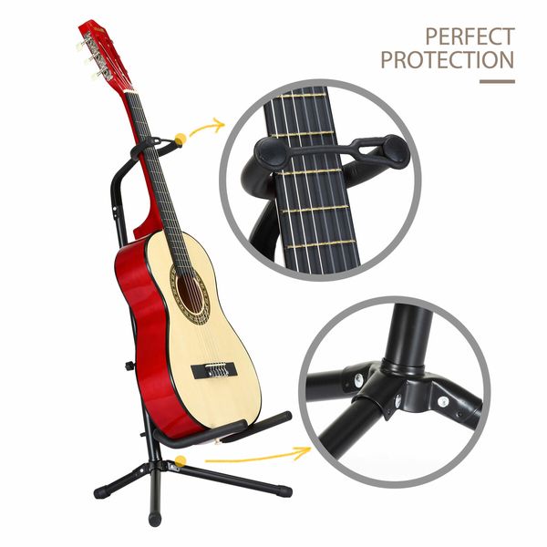 Universal Guitar Stand Storage Rack Holder Tripod Foldable Floor Musical Instrument Display Organizer Adjustable Melodic