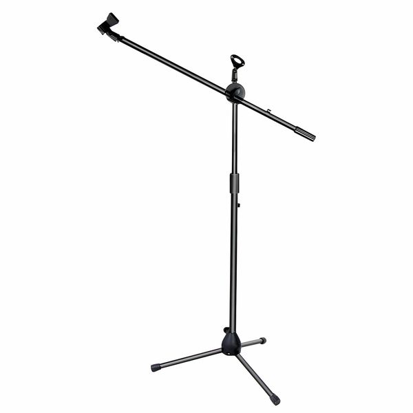 Microphone Mic Stand Boom Arm Holder Floor Tripod Foldable Adjustable Lightweight Black