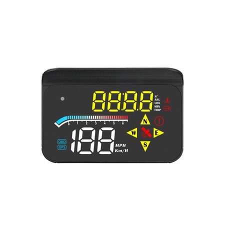 Car GPS Digital Speedometer Projector HUD Head Up Display Auto OBD2 GPS Dual System for Car Glass Security Water temp Alarm