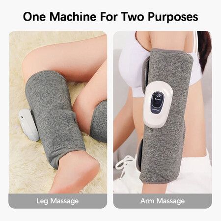 Electric Leg Massager Wireless Rechargeable Air Compression Leg Calf Massage for Relax Leg Muscles 360 Degree Air Pressure