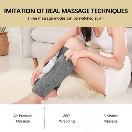 Electric Leg Massager Wireless Rechargeable Air Compression Leg Calf Massage for Relax Leg Muscles 360 Degree Air Pressure