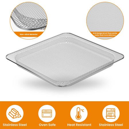 Foodi Replacement Tray for Ninja, Original Replacement Baking Trays for NINJA SP100 SP101 Foodi Digital Air Fryer Oven, Mesh Basket, Ideal Accessories for Air Frying and Dehydrating (For SP100 Series)