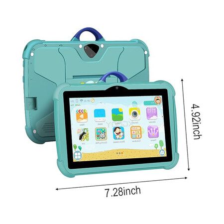 7 Inch Kids Tablet for Kids, 8GB Toddler Tablet, Android Learning Tablet with WiFi YouTube, Safety Eye Protection Screen, Tablet with Protective Case (Blue)