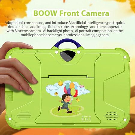 7 Inch Kids Tablet for Kids, 8GB Toddler Tablet, Android Learning Tablet with WiFi YouTube, Safety Eye Protection Screen, Tablet with Protective Case (Green)