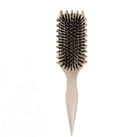 Curl Defining Brush, Curly Hair Brush Boar Bristle Hair Brush Styling Brush for Detangling, White Milk