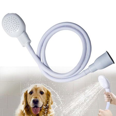 Sink Spray Rubber Hose For Pet, Portable sink hose attachment for faucet, Hand Held Shower Head Sprayer for Bathing Dog, Pets, Washing Hair, Rinsing Vegetables dog wash sprayer