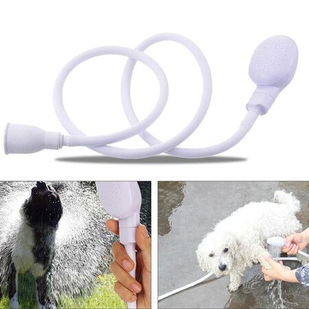 Sink Spray Rubber Hose For Pet, Portable sink hose attachment for faucet, Hand Held Shower Head Sprayer for Bathing Dog, Pets, Washing Hair, Rinsing Vegetables dog wash sprayer