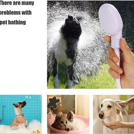 Sink Spray Rubber Hose For Pet, Portable sink hose attachment for faucet, Hand Held Shower Head Sprayer for Bathing Dog, Pets, Washing Hair, Rinsing Vegetables dog wash sprayer