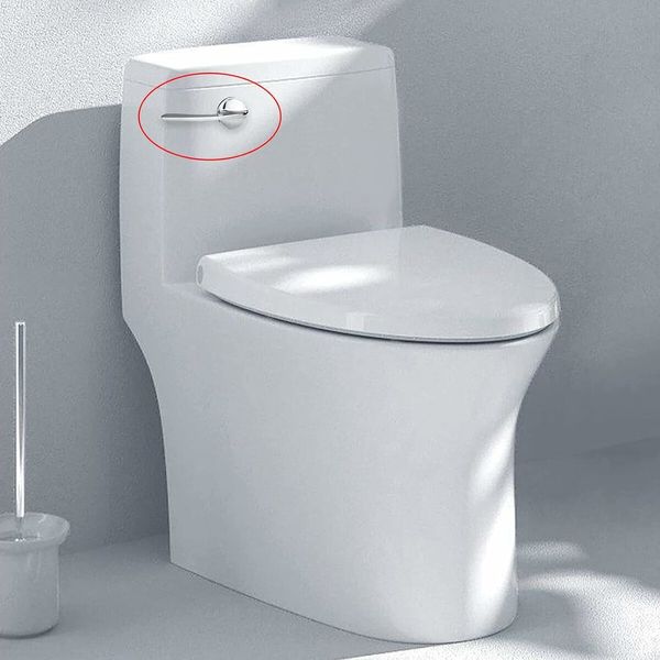 Old Fashioned Toilet Pedestals Alloy Rod Handle Toilet Replacement Accessories Bathroom Sanitary Parts, 10.4x11cm