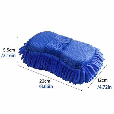 2 Pack Car Wash Sponge,Texture Two Sided Lint and Scratch-Free Ultra Absorbent Cleaning Glove Sponges Washing Tools for Motor Kicthen (Purple)