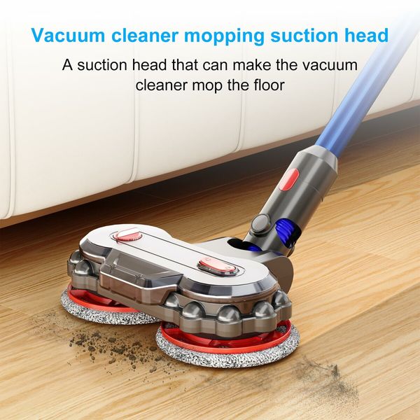 Replacement Electric Mop Head Vacuum Cleaner Attachments Compatible With Dyson V7/V8/V10/V11/V15 With Water Tank,6 Mop Cloth,1 Switch lock