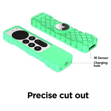 Remote Case for Apple Siri Remote 2021/2022 (2nd/3rd Gen), Green Glow