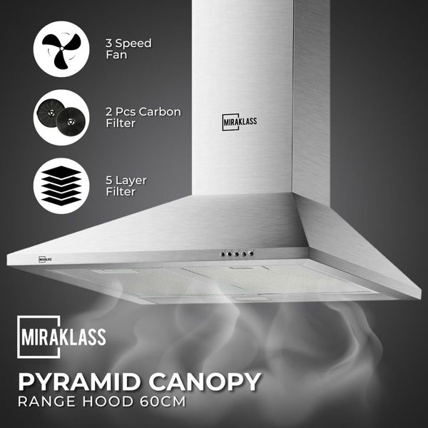 MIRAKLASS Pyramid Rangehood 60cm MK-RH-0660S-TD