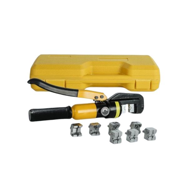 RYNOMATE 8 Ton Hydraulic Crimping Tool with 9 Dies( Yellow) RNM-HTL-100-SL