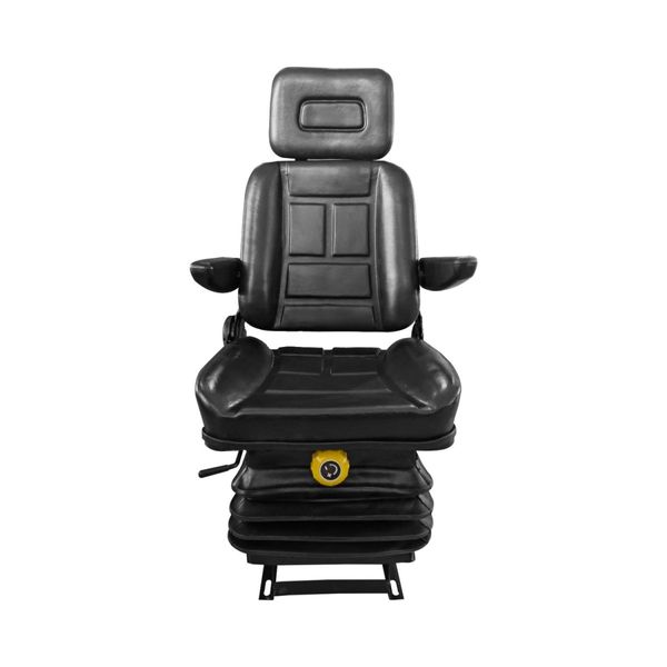 RYNOMATE Adjustable Suspension Seat with Foldable Armrest for Heavy Machinery (Black) RNM-TS-100-YF