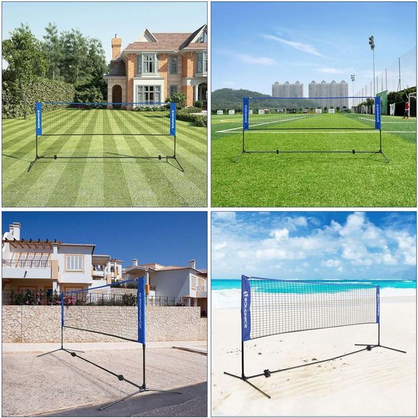 SONGMICS 5m Portable Tennis Badminton Net Blue SYQ500V2