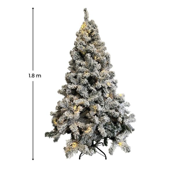 FESTISS 1.8m Christmas Tree with 250 LED Lights Warm White (Snowy) FS-TREE-09