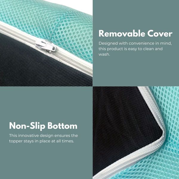 GOMINIMO Dual Layer Mattress Topper 3 inch with Gel Infused (King) GO-MTP-107