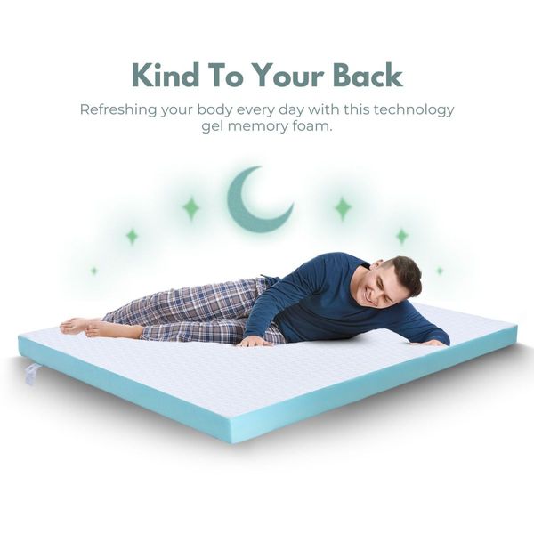 GOMINIMO Dual Layer Mattress Topper 4 inch with Gel Infused (Full) GO-MTP-109